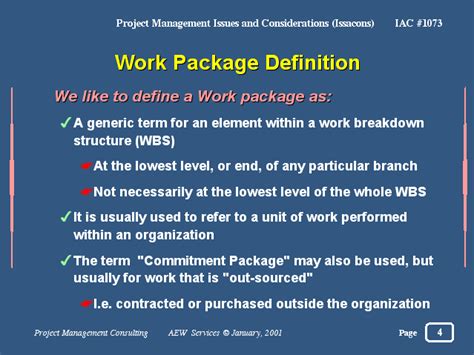 test work package|engineering work package definition.